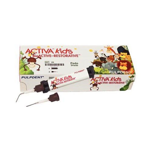 Pulpdent VK1P Activa Kids BioACTIVE Ionic Restorative Resin Syringe Pedo 5mL Pulpdent VK1P Activa Kids BioACTIVE Ionic Restorative Resin Syringe Pedo 5mL